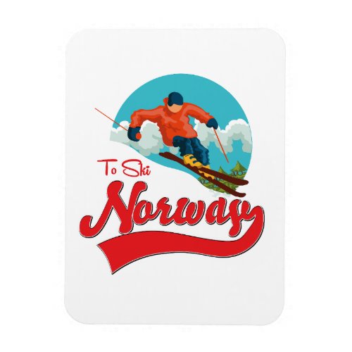 Norway to Ski logo Magnet