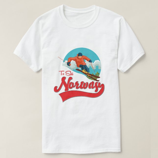 Norway to Ski logo. T-Shirt (Design Front)