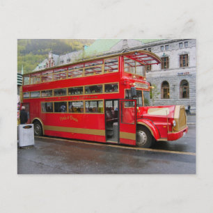 Norway, Tourist bus in Bergen Postcard