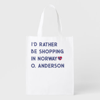 Norway Travel Gift Custom Grocery Bag