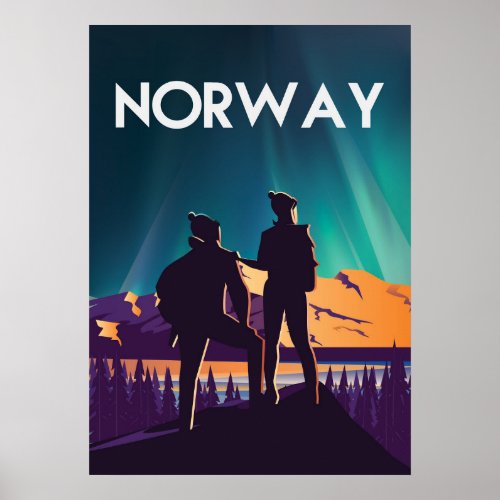 Norway travel poster