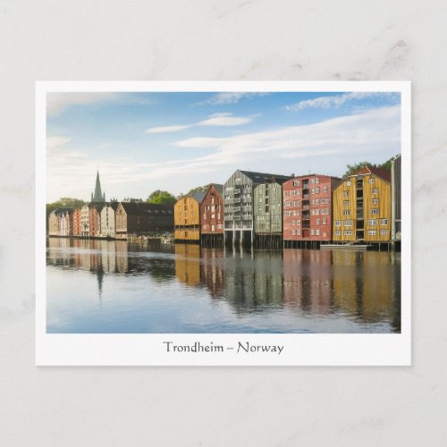 Norway Trondheim Houses Postcard