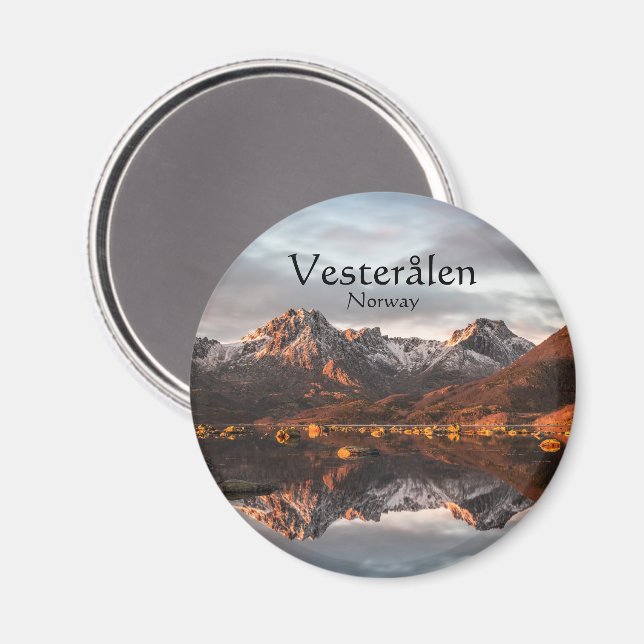 Norway Vesteralen Souvenir Magnet (Front/Back)