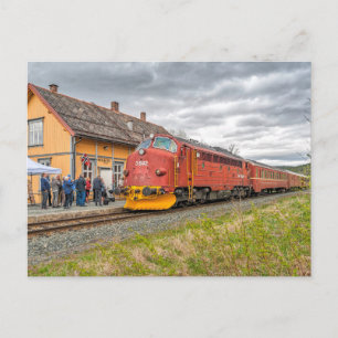 Norway: Veteran diesel locomotive at Meråker Postcard