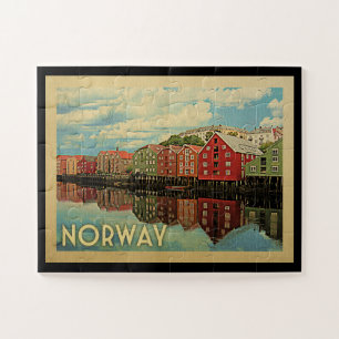 Norway Vintage Travel Jigsaw Puzzle