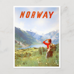 Norway vintage travel Postcard