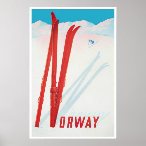 Norway vintage travel Poster