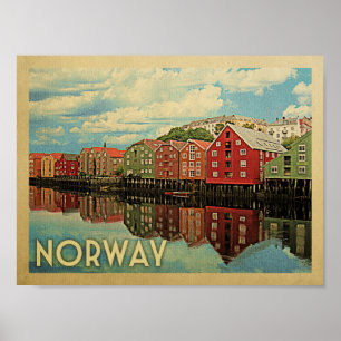 Norway Vintage Travel Poster