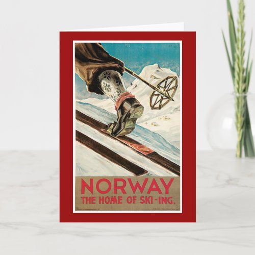 Norway Vintage Travel Poster Card