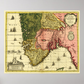 NorwayPanoramic MapNorway Poster