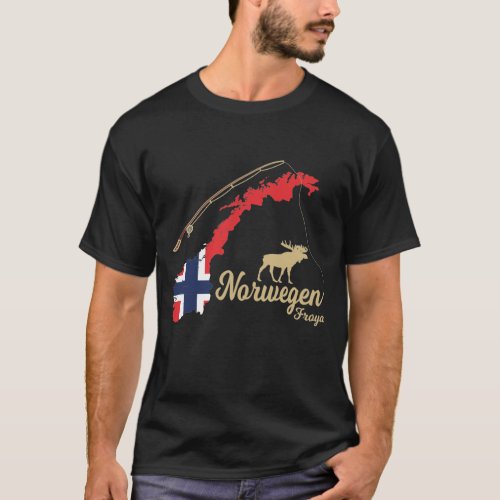 Norwegen 2022 Froya Angeln Skandinavien Motive T_Shirt
