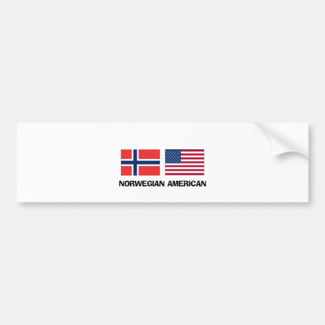 Norwegian American Bumper Sticker (Front)