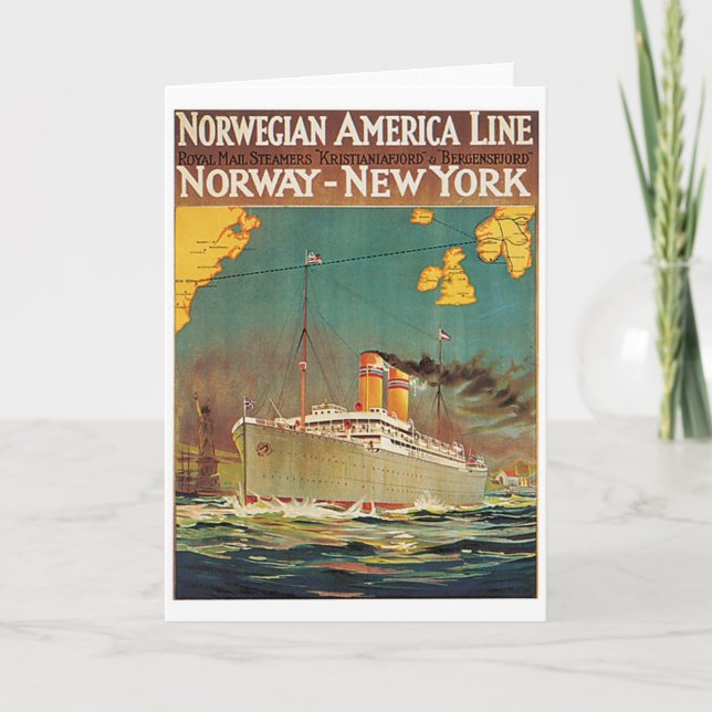 Norwegian American Line Card (Front)
