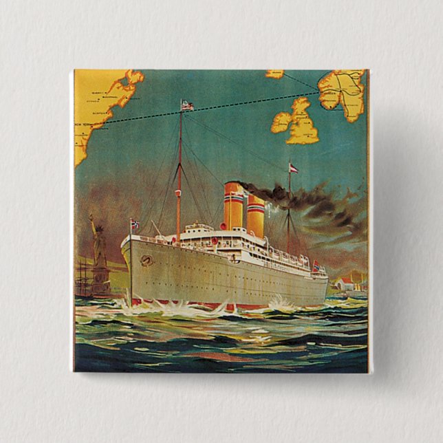 Norwegian American Line Pinback Button (Front)