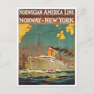 Norwegian American Line Postcard