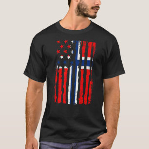 Norwegian American Pride Usa Flag Norway Roots   T-Shirt