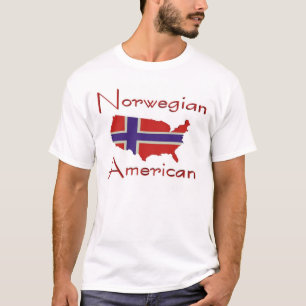 Norwegian American/USA Map T-Shirt