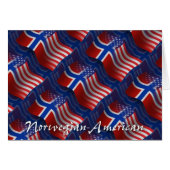 Norwegian-American Waving Flag (Front Horizontal)
