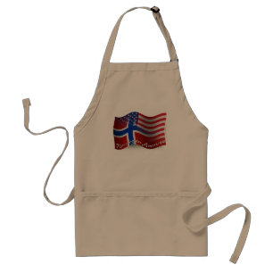 Norwegian-American Waving Flag Adult Apron