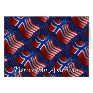 Norwegian-American Waving Flag Cards