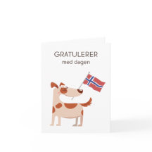 Norwegian Birthday Card – Gratulerer med dagen