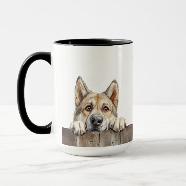 Norwegian Buhund Dog Mug (Left)