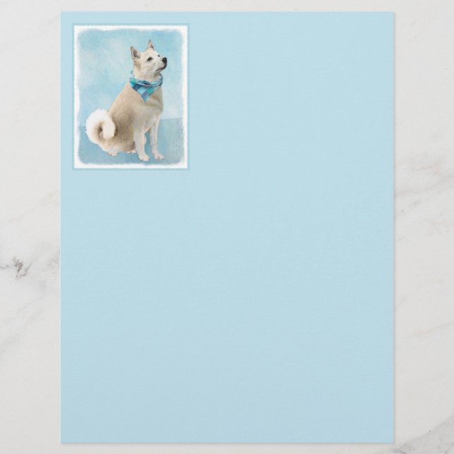 Norwegian Buhund Painting - Cute Original Dog Art (Front)