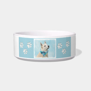 Norwegian Buhund Painting - Cute Original Dog Art Bowl