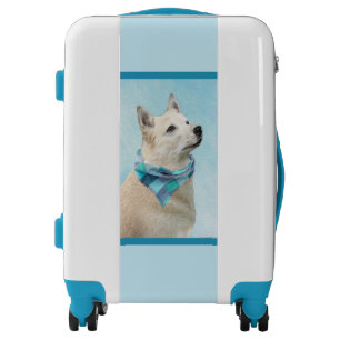 Norwegian Buhund Painting - Cute Original Dog Art  Luggage