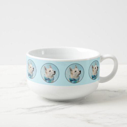 Norwegian Buhund Painting _ Cute Original Dog Art Soup Mug