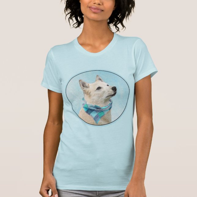 Norwegian Buhund Painting - Cute Original Dog Art T-Shirt (Front)
