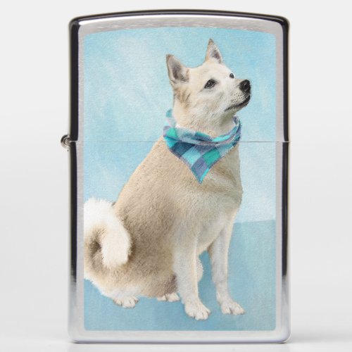 Norwegian Buhund Painting _ Cute Original Dog Art Zippo Lighter