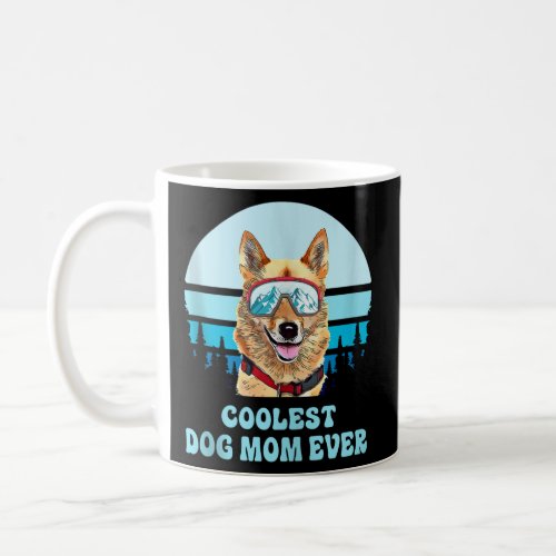 Norwegian Buhund Skiing Winter Coolest Dog Mom Eve Coffee Mug