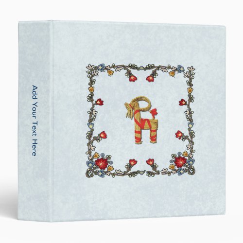 Norwegian Bunad Floral and Julbock Christmas Goat Binder