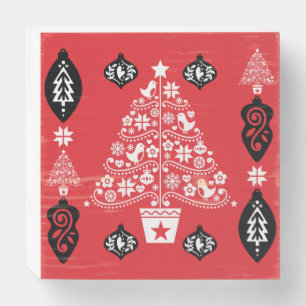 Norwegian Christmas Home Decor Wooden Box Sign