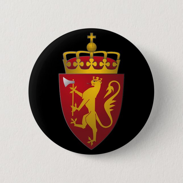 Norwegian Coat of Arms Button (Front)