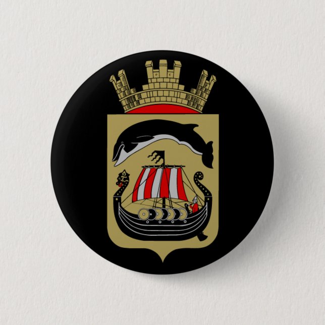 Norwegian Coat of Arms Pinback Button (Front)