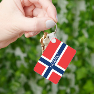 Norwegian country flag custom keychain gift