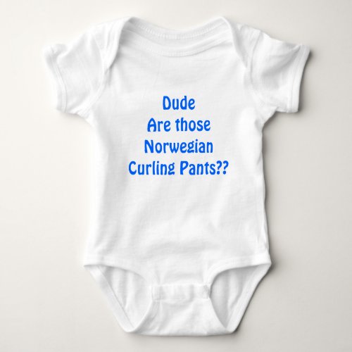 Norwegian Curling Pants Baby Bodysuit