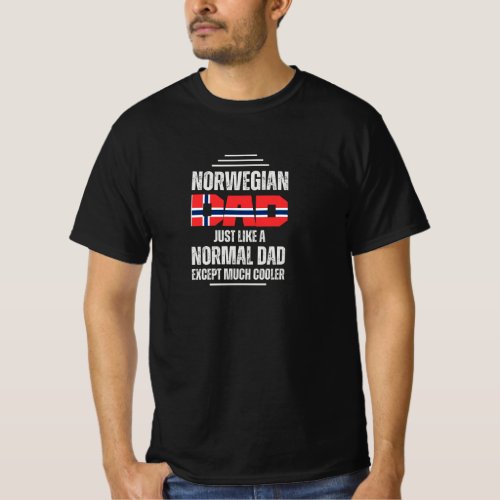 Norwegian Dad For Fathers Day Funny Joke T_Shirt