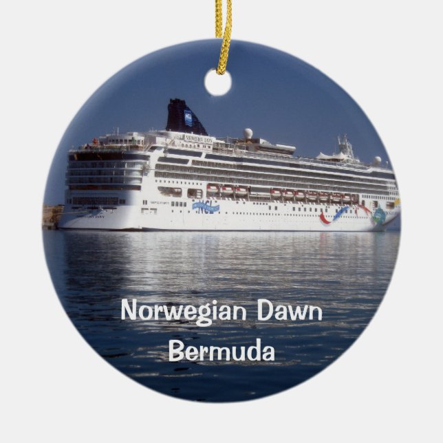 Norwegian Dawn, Norwegian Dawn, Bermuda Ceramic Ornament (Front)