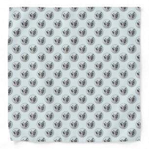 Norwegian Elkhound at Village Painting - Dog Art Bandana