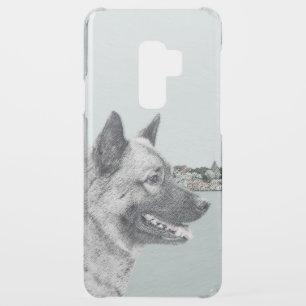 Norwegian Elkhound at Village Painting - Dog Art Uncommon Samsung Galaxy S9 Plus Case
