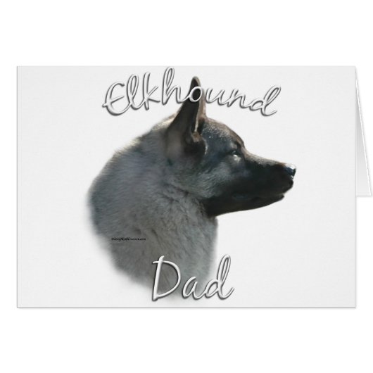 Norwegian Elkhound Dad 2 Cards (Front Horizontal)