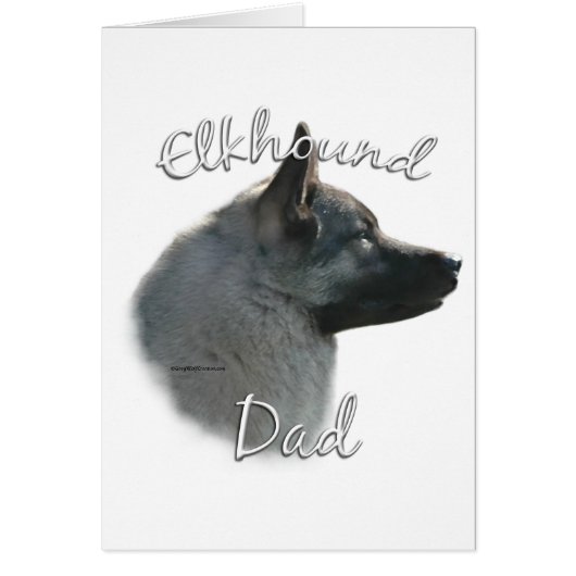 Norwegian Elkhound Dad 2 Cards (Front)