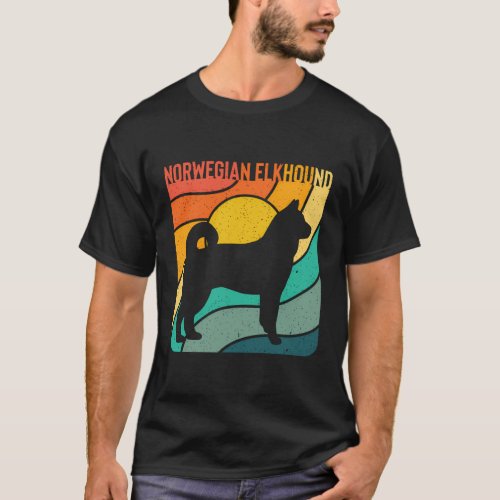 Norwegian Elkhound Dog Mom Dad T_Shirt