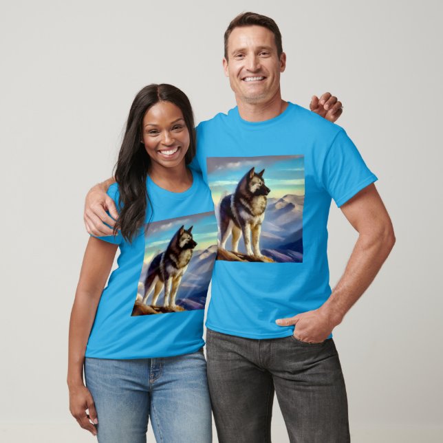 Norwegian Elkhound Dog T-Shirt (Unisex)