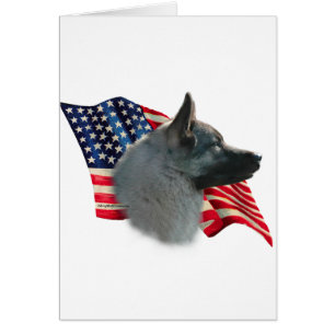 Norwegian Elkhound Flag Cards