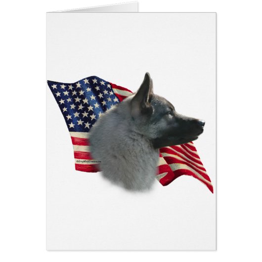 Norwegian Elkhound Flag Cards (Front)