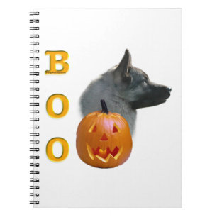 Norwegian Elkhound Halloween Boo Notebook